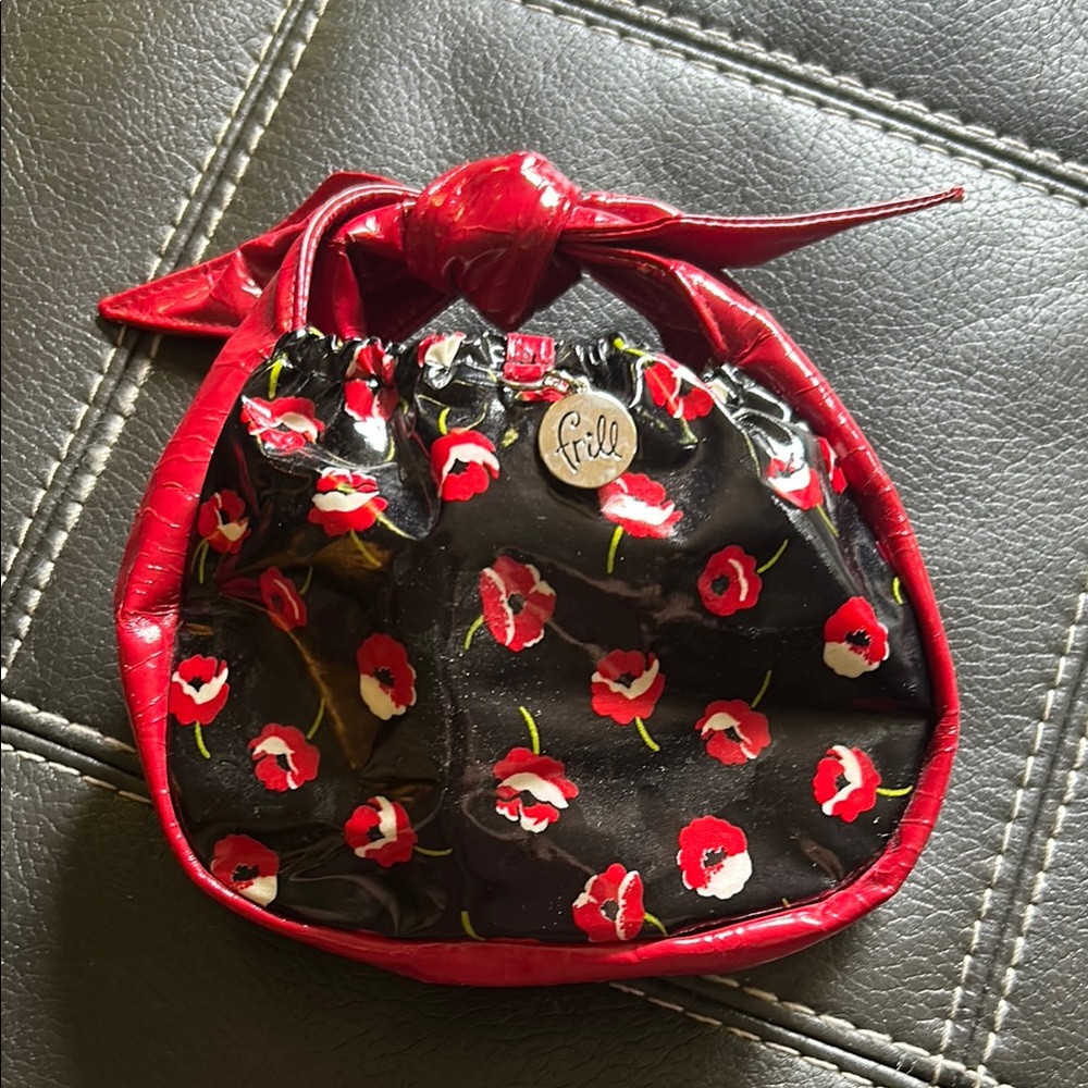 Vintage Vera Bradley Frill Collection Red and Black Mini Bag